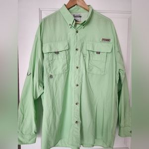 Columbia PFG Green Fishing Shirt XL